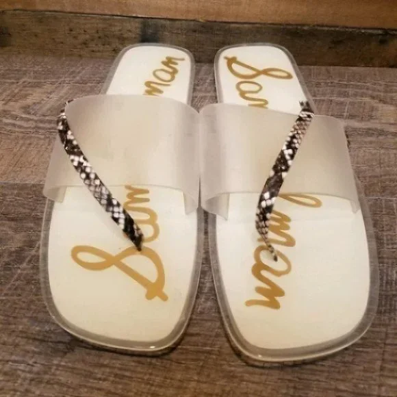 NEW Sam Edelman Luciana Semi-Opaque Slide Sandals - Picture 3 of 8